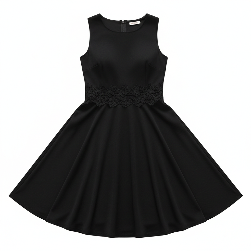 Women’s Retro Lace Waist A-Line Cocktail Dress