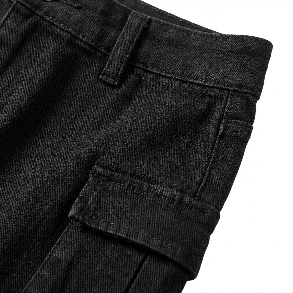Women's High-Rise Wide-Leg Denim Jeans – Vintage Wash with Side Stripe Detail