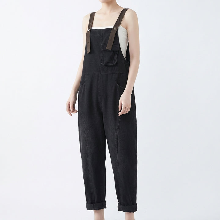 Women's Korean Style Strap Detail Jeans – Trendy Spring Denim