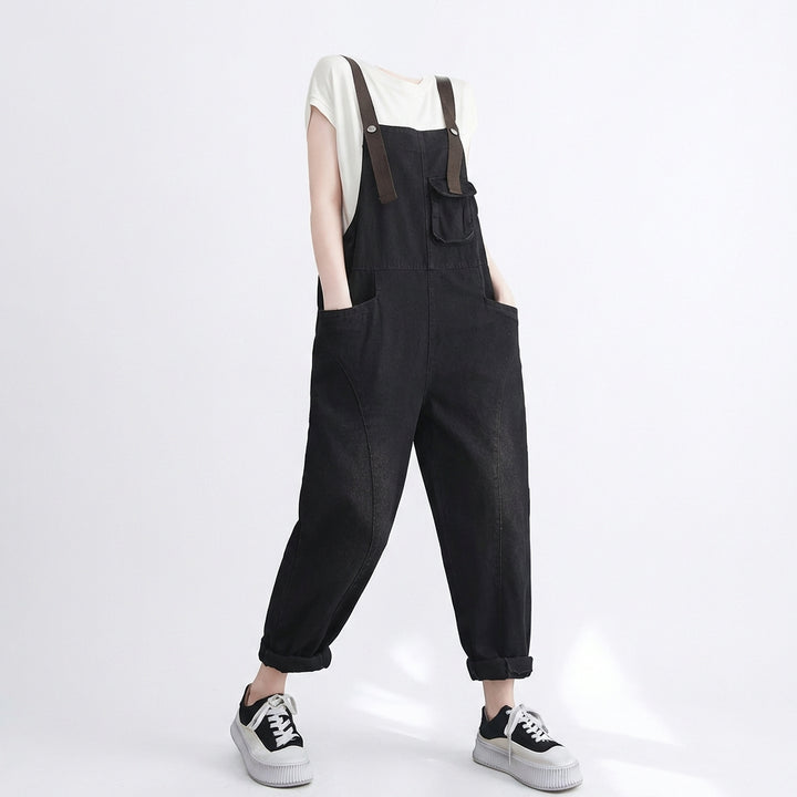 Women's Korean Style Strap Detail Jeans – Trendy Spring Denim