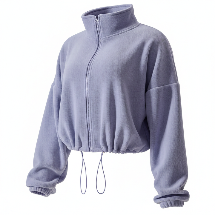 Outdoor Cashmere Sports Coat Women's Autumn Stand Collar Loose