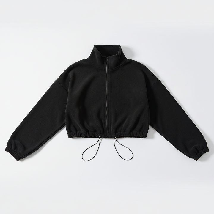Outdoor Cashmere Sports Coat Women's Autumn Stand Collar Loose