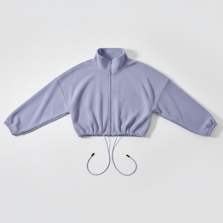 Outdoor Cashmere Sports Coat Women's Autumn Stand Collar Loose