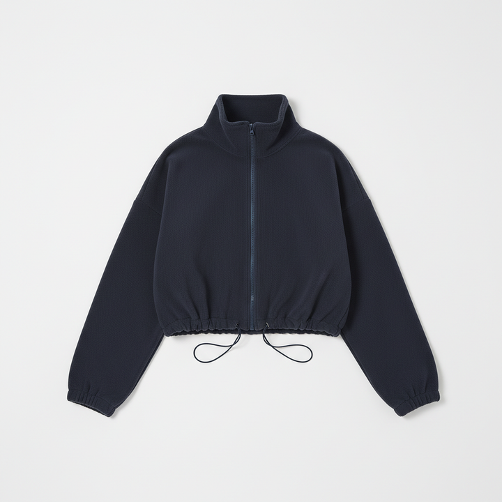 Outdoor Cashmere Sports Coat Women's Autumn Stand Collar Loose