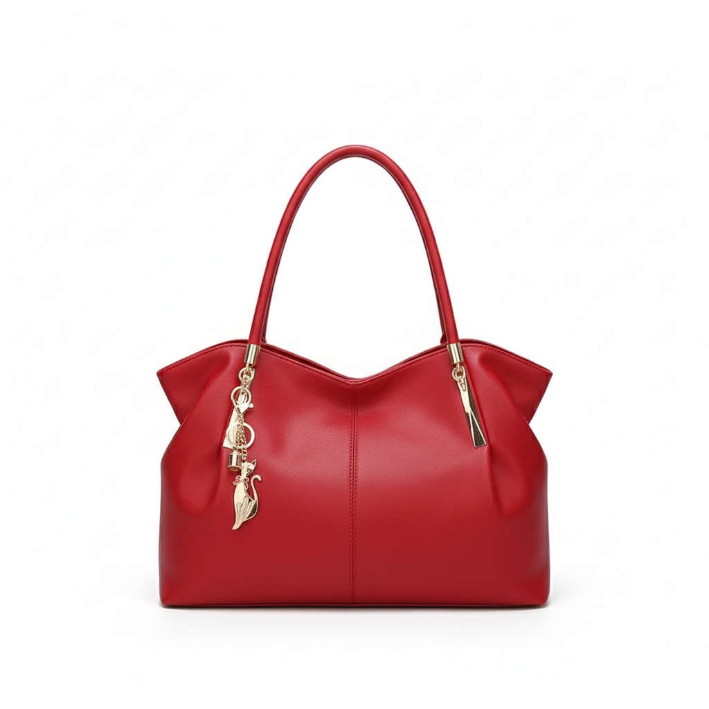 Women’s Large Capacity Vegan Leather Handbag – Elegant Shoulder &amp; Tote Bag