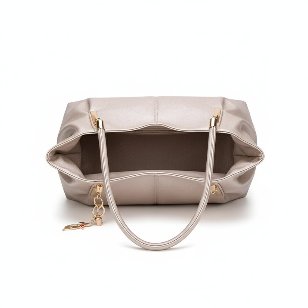 Women’s Large Capacity Vegan Leather Handbag – Elegant Shoulder &amp; Tote Bag