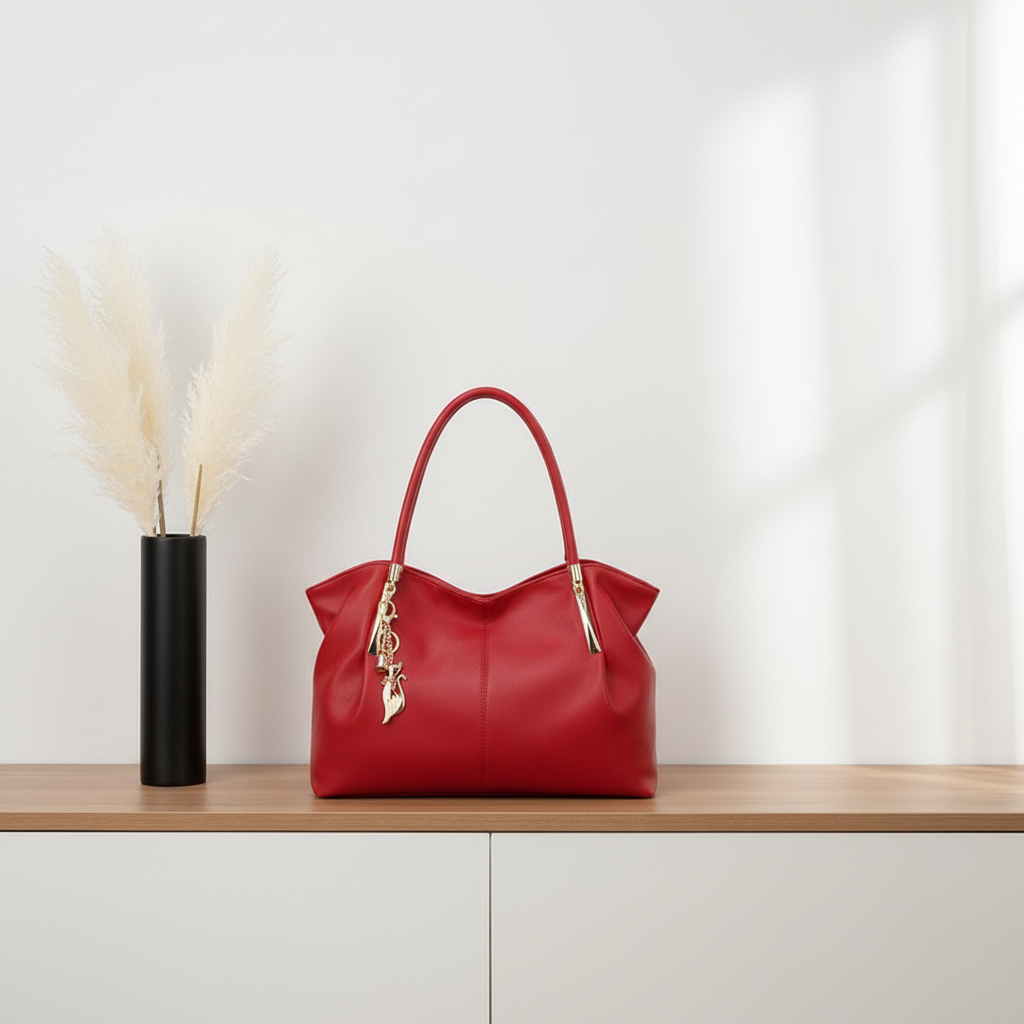 Women’s Large Capacity Vegan Leather Handbag – Elegant Shoulder &amp; Tote Bag