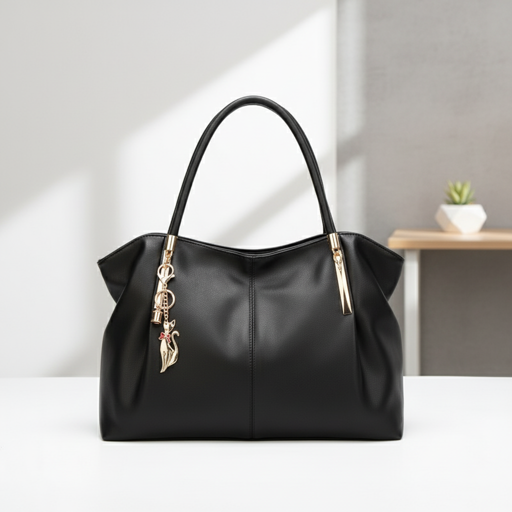 Women’s Large Capacity Vegan Leather Handbag – Elegant Shoulder &amp; Tote Bag