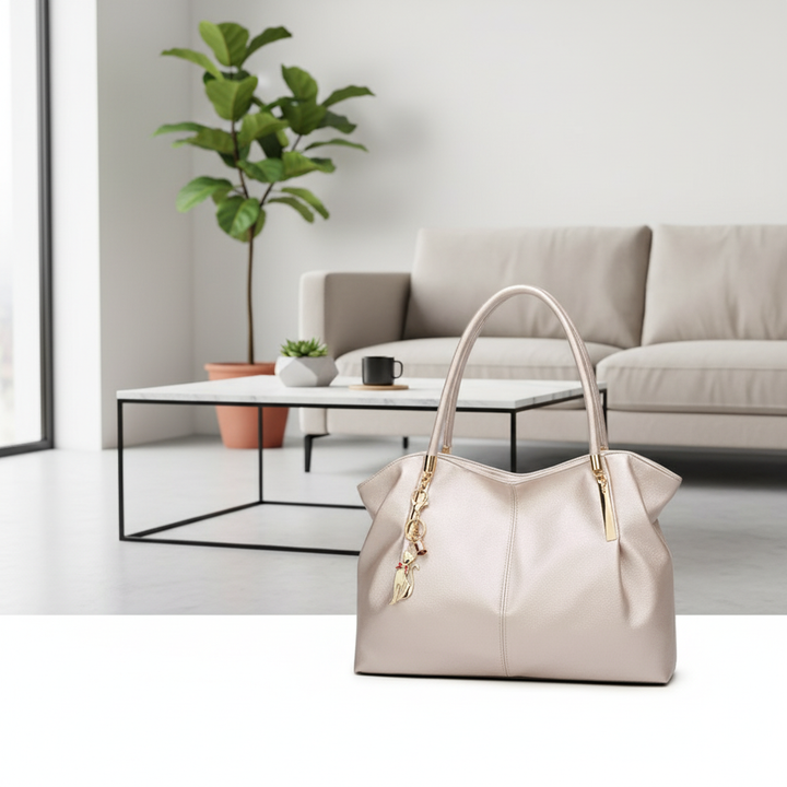 Women’s Large Capacity Vegan Leather Handbag – Elegant Shoulder &amp; Tote Bag