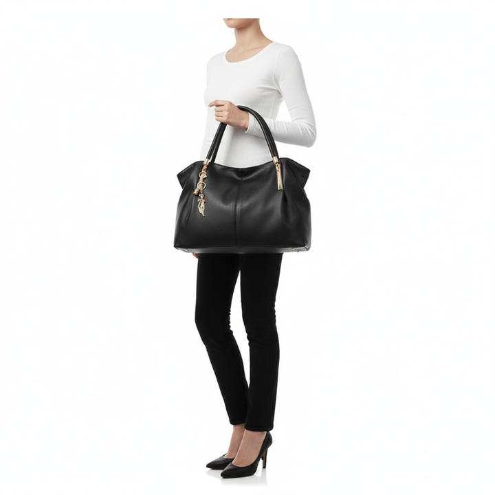 Women’s Large Capacity Vegan Leather Handbag – Elegant Shoulder &amp; Tote Bag