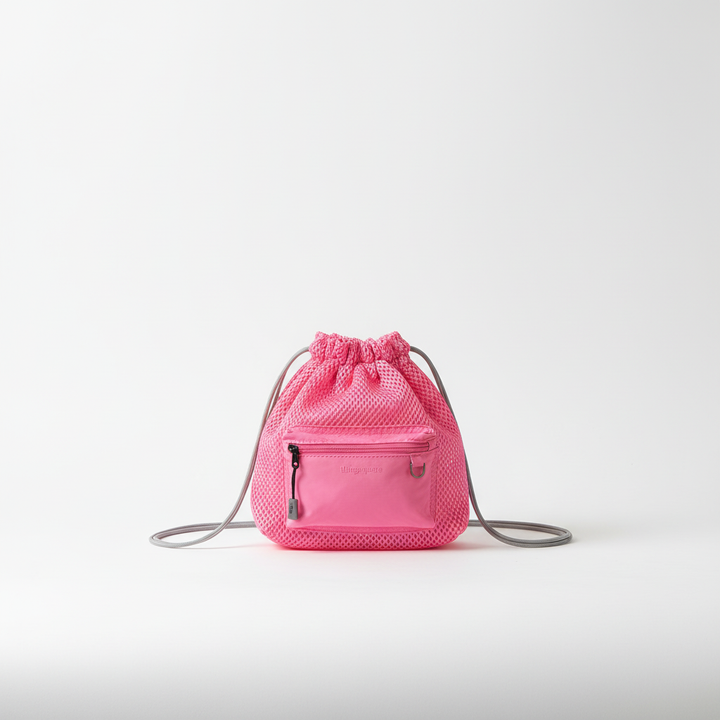 Women's Drawstring Bucket Shoulder Bag – Casual Polyester Crossbody Bag
