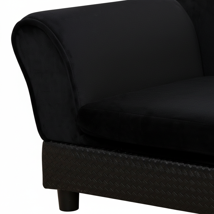 Pet Sofa Bed Couch with Storage, Pet Sofa for Cats and Small Dogs, Black