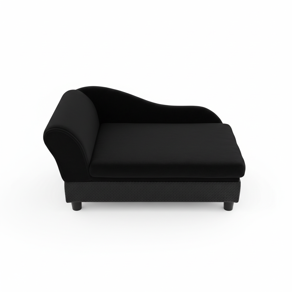 Pet Sofa Bed Couch with Storage, Pet Sofa for Cats and Small Dogs, Black