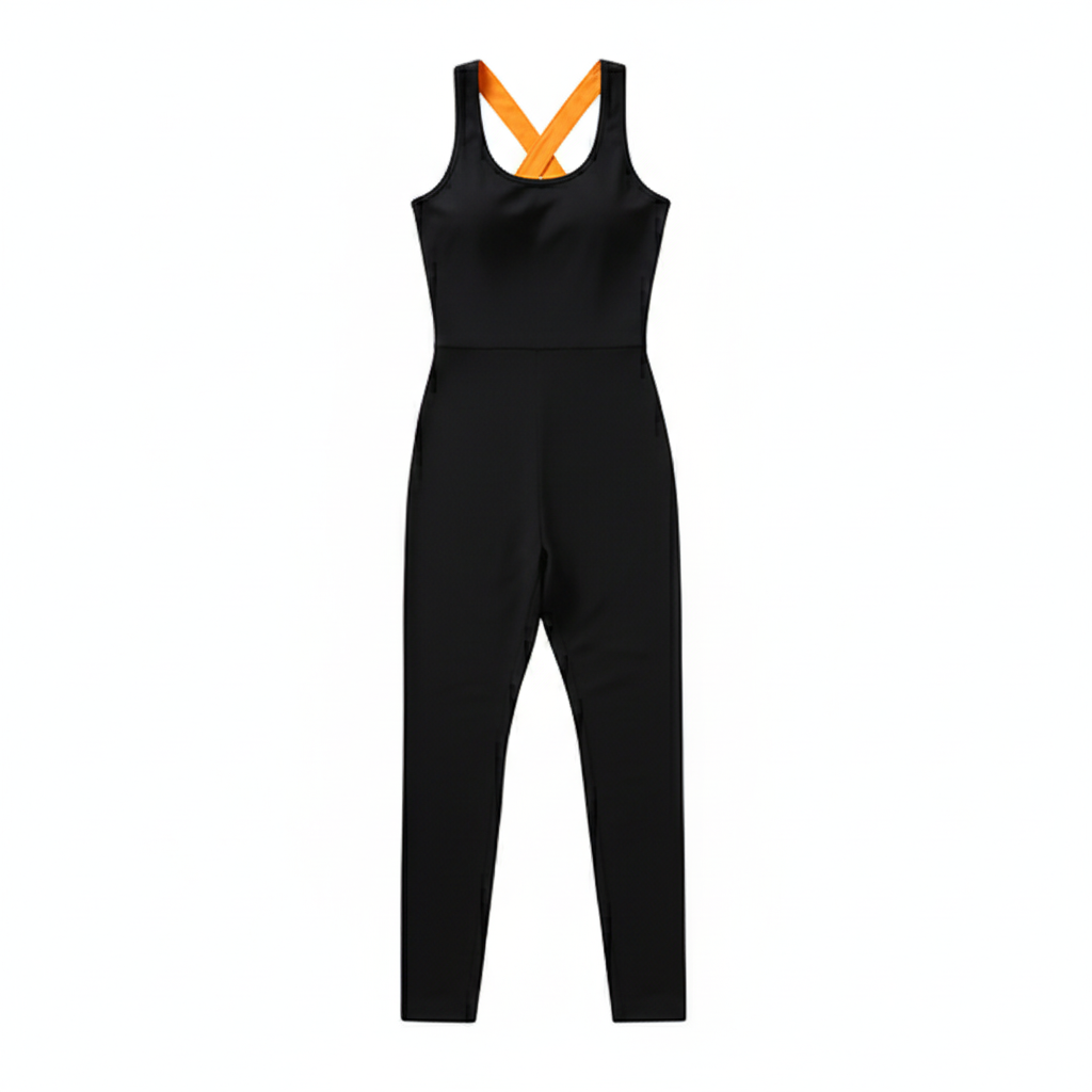Women's Yoga Workout Jumpsuit – Sleeveless Stretch Fitness Bodysuit