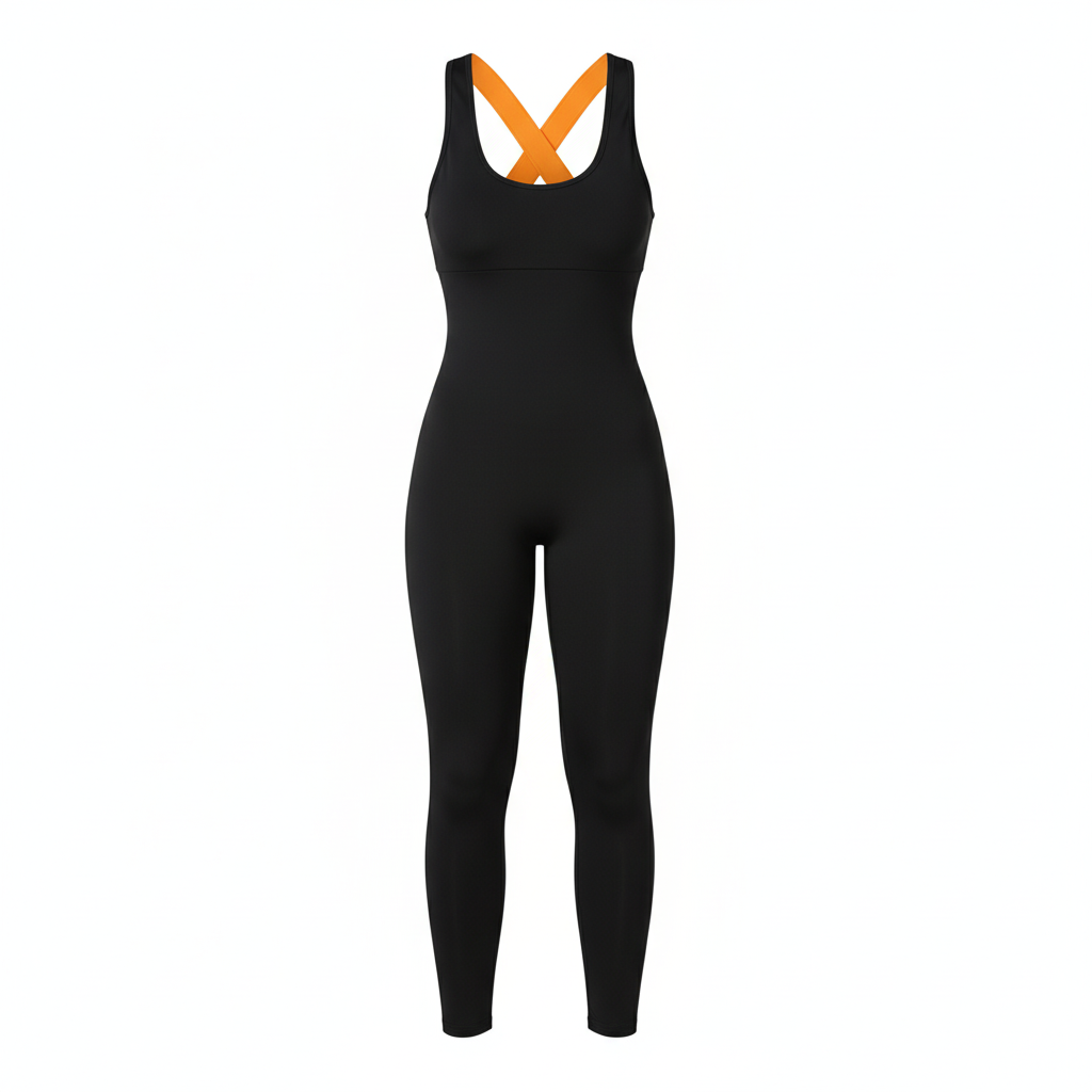Women's Yoga Workout Jumpsuit – Sleeveless Stretch Fitness Bodysuit