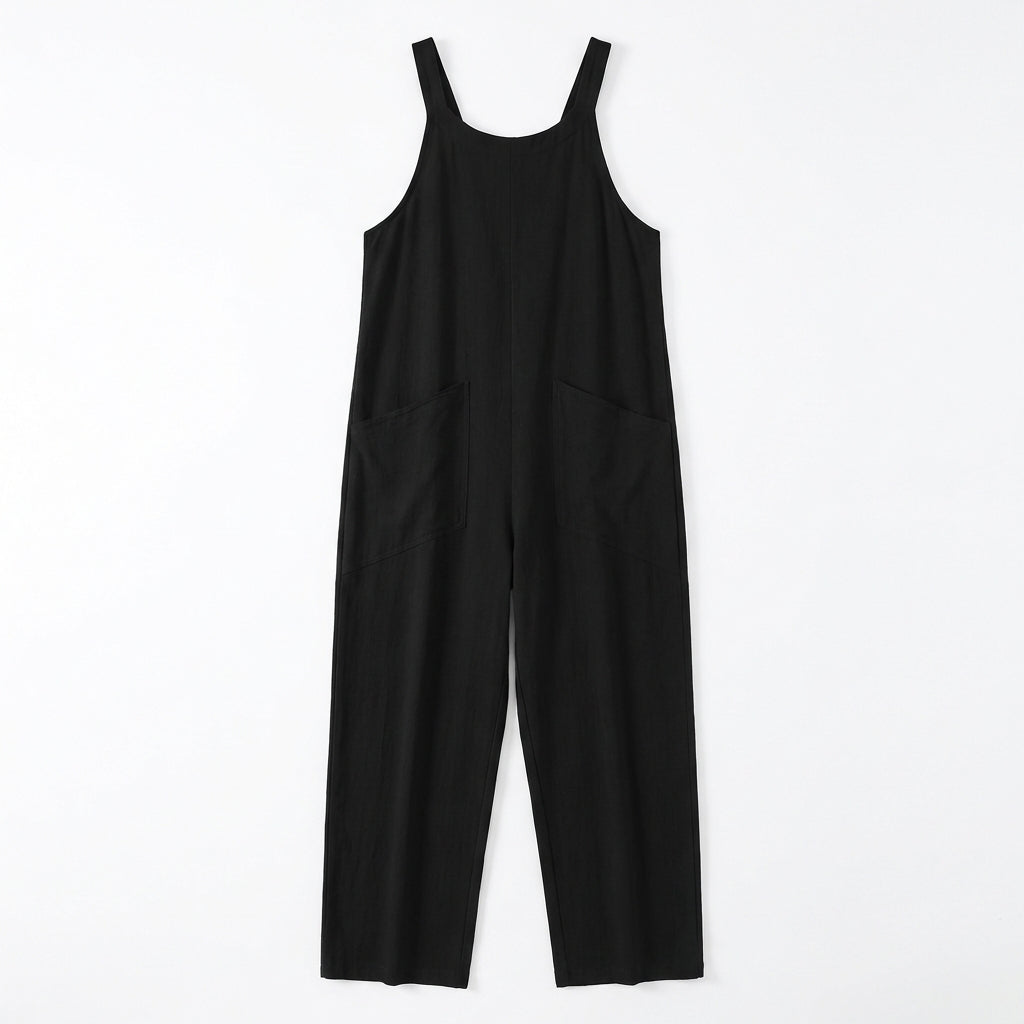 Women's Sleeveless Summer Romper – Casual Beach Jumpsuit with Pockets