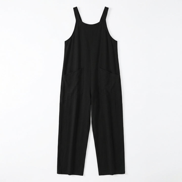 Women's Sleeveless Summer Romper – Casual Beach Jumpsuit with Pockets