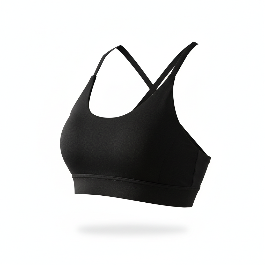Back Mesh Triangle Push-Up Sports Bra – Racerback Padded Yoga &amp; Gym Bra
