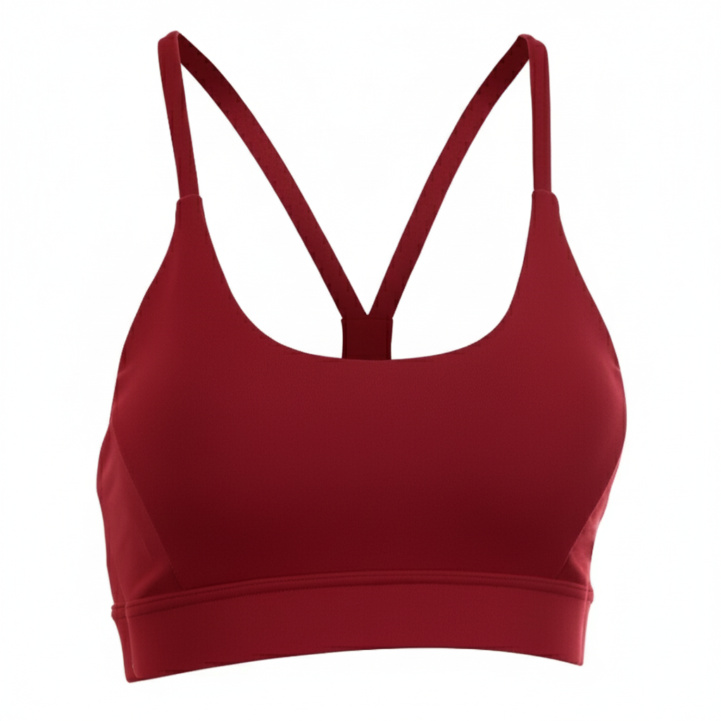Back Mesh Triangle Push-Up Sports Bra – Racerback Padded Yoga &amp; Gym Bra