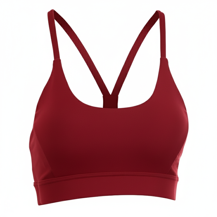 Back Mesh Triangle Push-Up Sports Bra – Racerback Padded Yoga &amp; Gym Bra