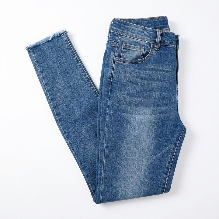 Women's High-Waist Ripped Skinny Jeans