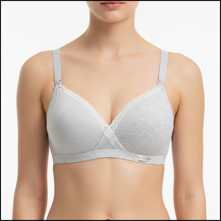 Cross-type Breastfeeding Bra, No Steel Ring, Double Buckle, Breastfeeding Underwear For Pregnant Women
