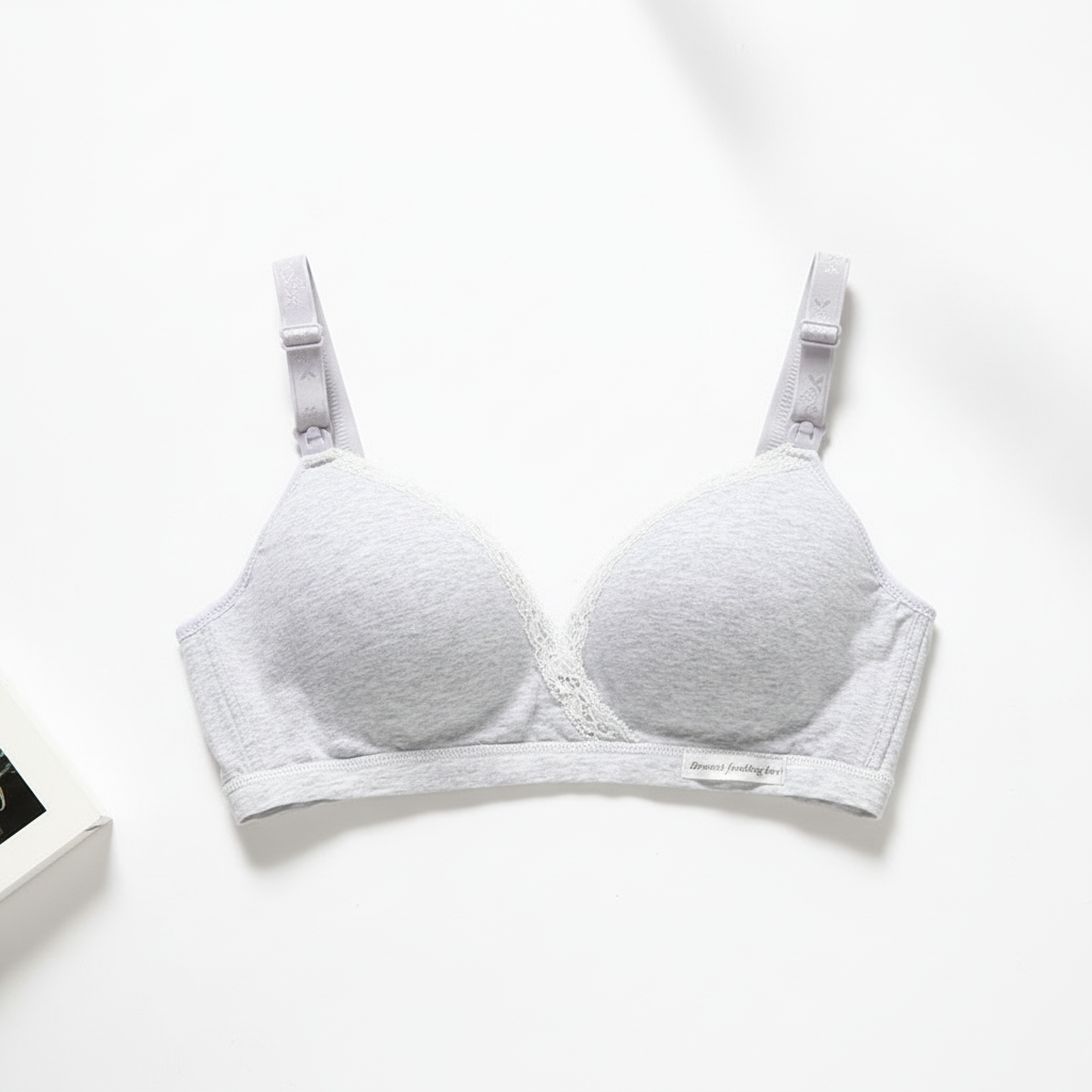 Cross-type Breastfeeding Bra, No Steel Ring, Double Buckle, Breastfeeding Underwear For Pregnant Women