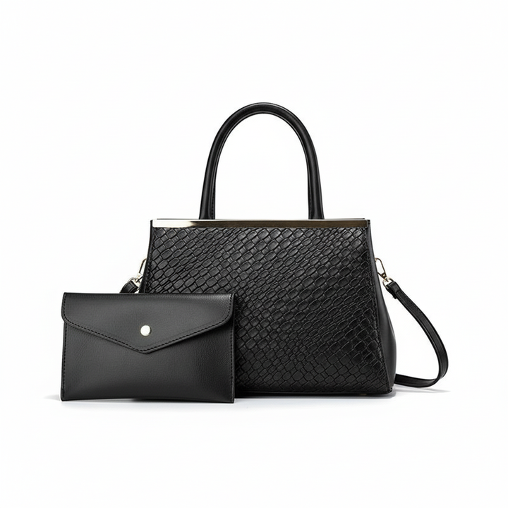 2 In 1 Bold Luxe Structured Handbag - Women's Fashion PU Handbag Custom Made Shoulder Bags Woman Handbag Bag