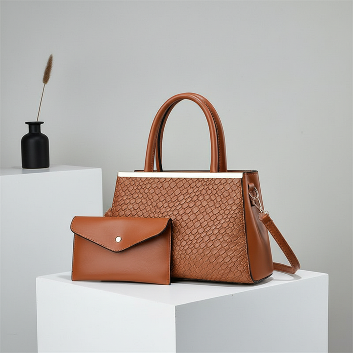 2 In 1 Bold Luxe Structured Handbag - Women's Fashion PU Handbag Custom Made Shoulder Bags Woman Handbag Bag