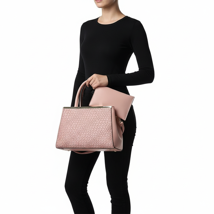 2 In 1 Bold Luxe Structured Handbag - Women's Fashion PU Handbag Custom Made Shoulder Bags Woman Handbag Bag