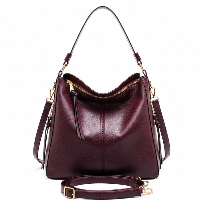 Retro PU Leather Hobo Tote Bag – Women’s Large Capacity Shoulder & Crossbody Handbag