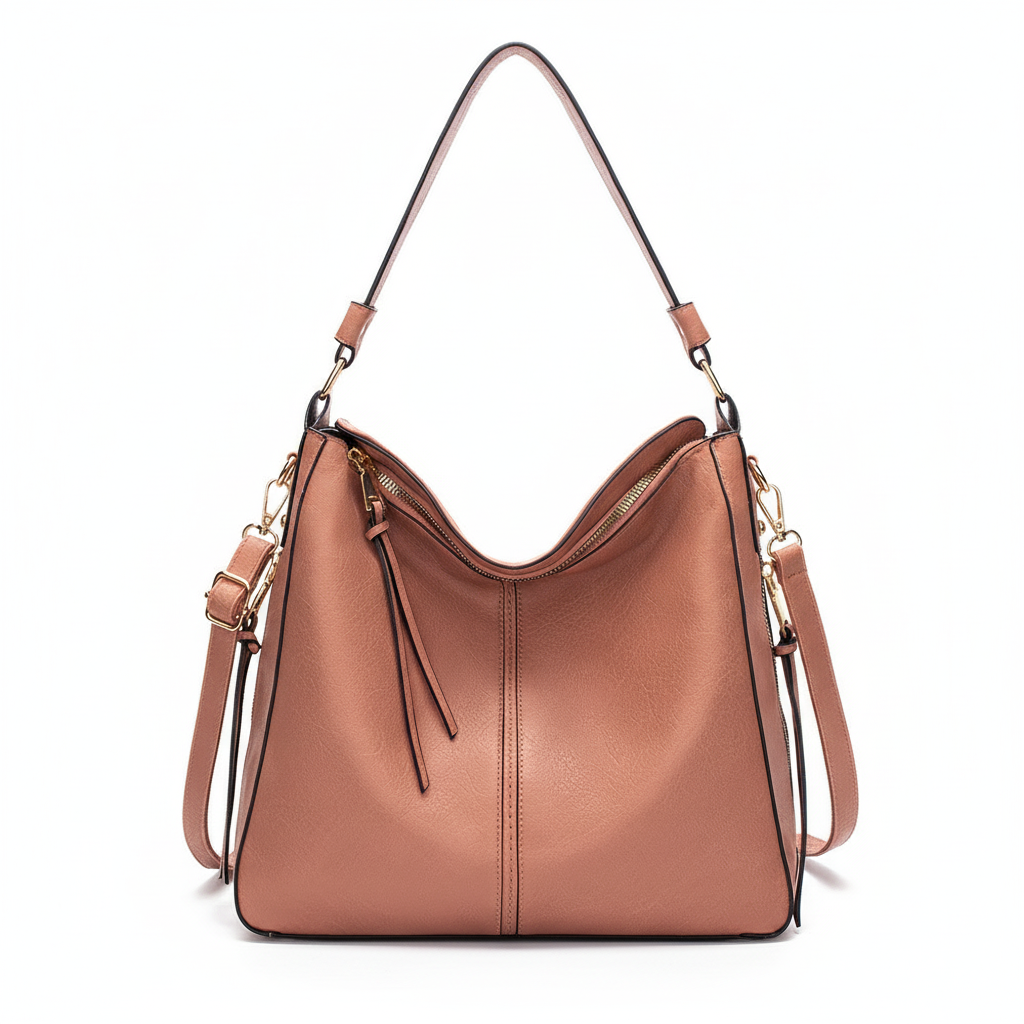Retro PU Leather Hobo Tote Bag – Women’s Large Capacity Shoulder & Crossbody Handbag