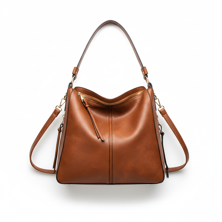 Retro PU Leather Hobo Tote Bag – Women’s Large Capacity Shoulder & Crossbody Handbag