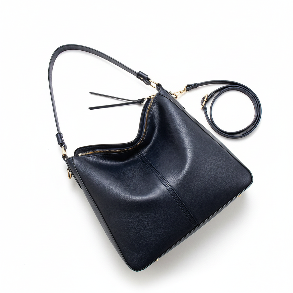Retro PU Leather Hobo Tote Bag – Women’s Large Capacity Shoulder & Crossbody Handbag