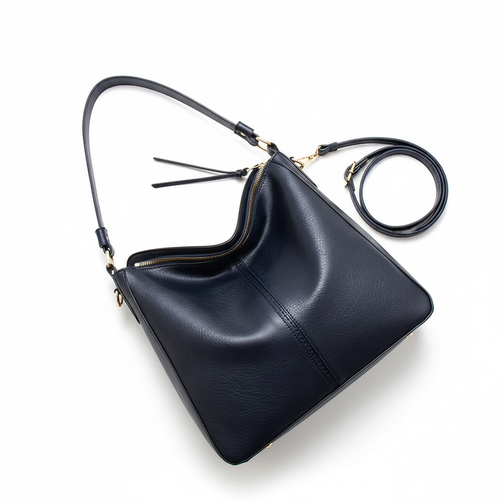 Retro PU Leather Hobo Tote Bag – Women’s Large Capacity Shoulder & Crossbody Handbag