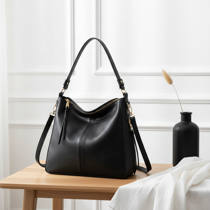 Retro PU Leather Hobo Tote Bag – Women’s Large Capacity Shoulder & Crossbody Handbag