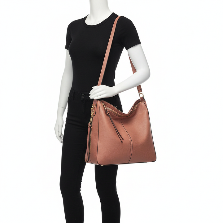 Retro PU Leather Hobo Tote Bag – Women’s Large Capacity Shoulder & Crossbody Handbag