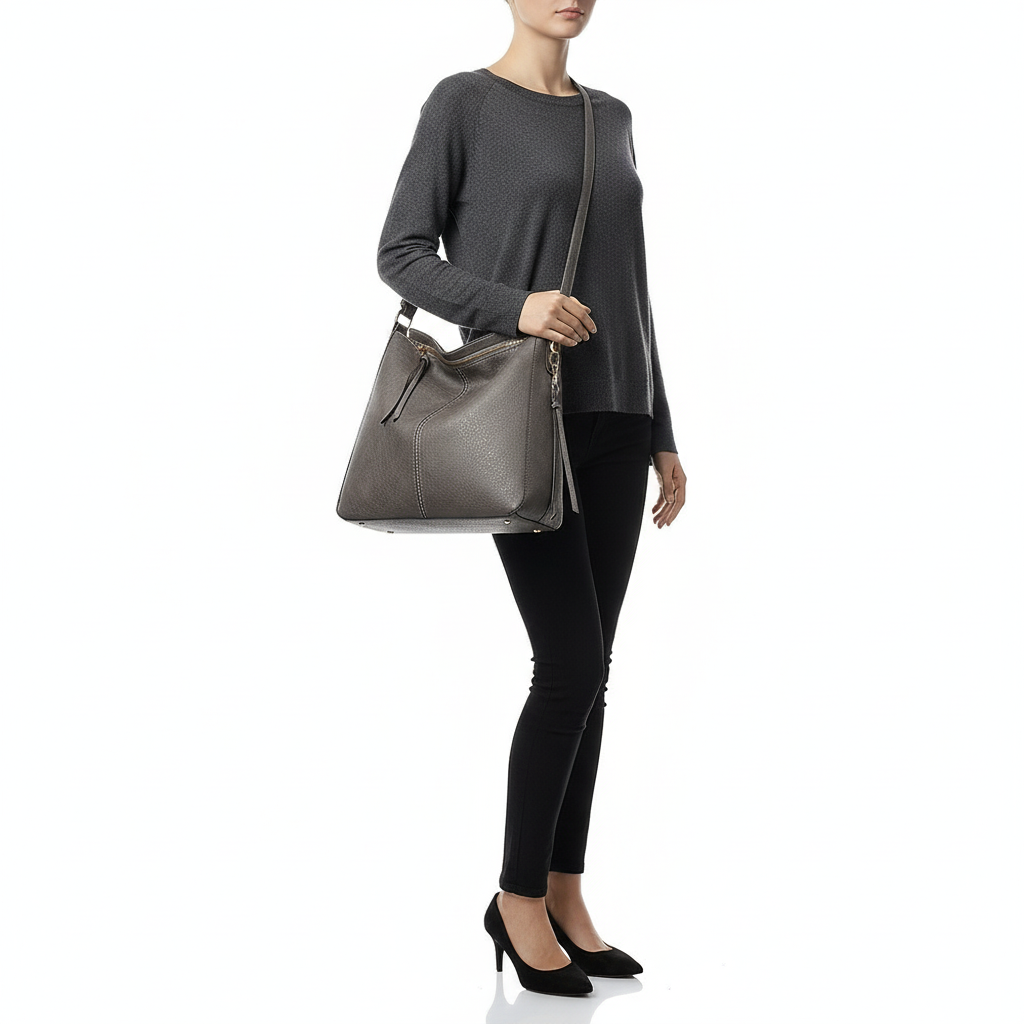 Retro PU Leather Hobo Tote Bag – Women’s Large Capacity Shoulder & Crossbody Handbag