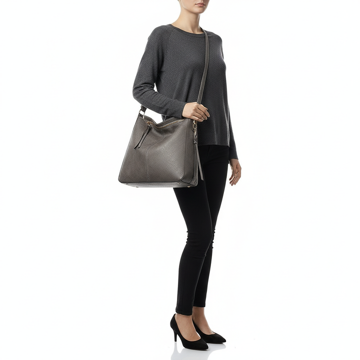 Retro PU Leather Hobo Tote Bag – Women’s Large Capacity Shoulder & Crossbody Handbag