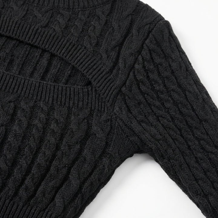 Women’s High-Waist Hollow-Out Knit Pencil Dress