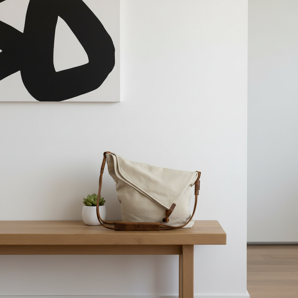 Crossbody retro art cloth bag