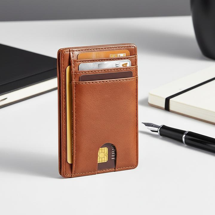Mens Leather Slim Wallet Credit Card Holder RFID Blocking Pocket ID Money PU USA