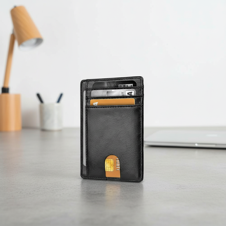 Mens Leather Slim Wallet Credit Card Holder RFID Blocking Pocket ID Money PU USA