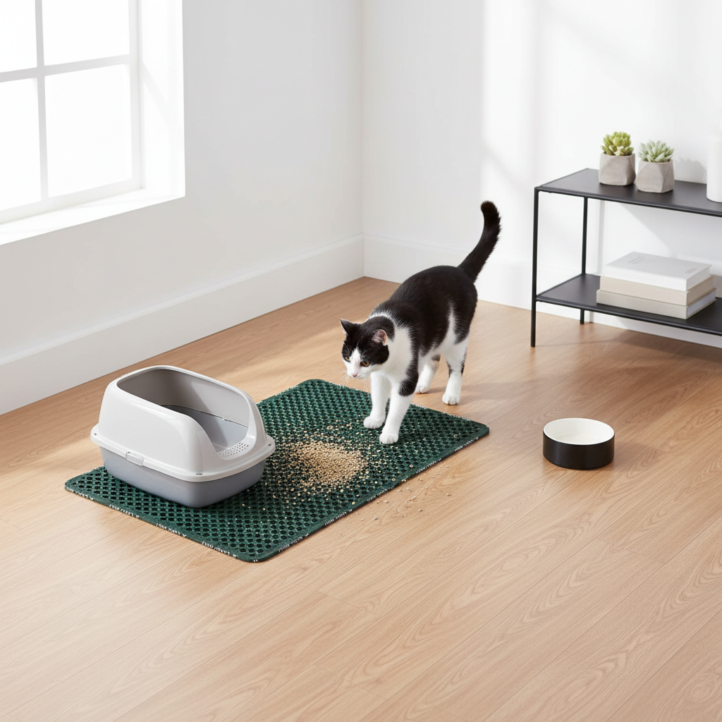 Double Layer Rice Shaped Cat Litter Pad