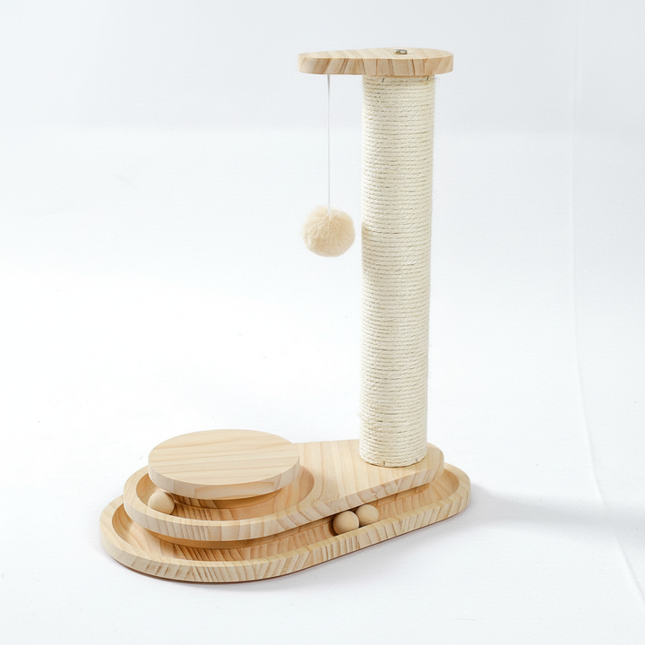 Indoor Cat Soft Scratching Board And Interactive Ball Track Toy Cat Rest And Grooming Supplies