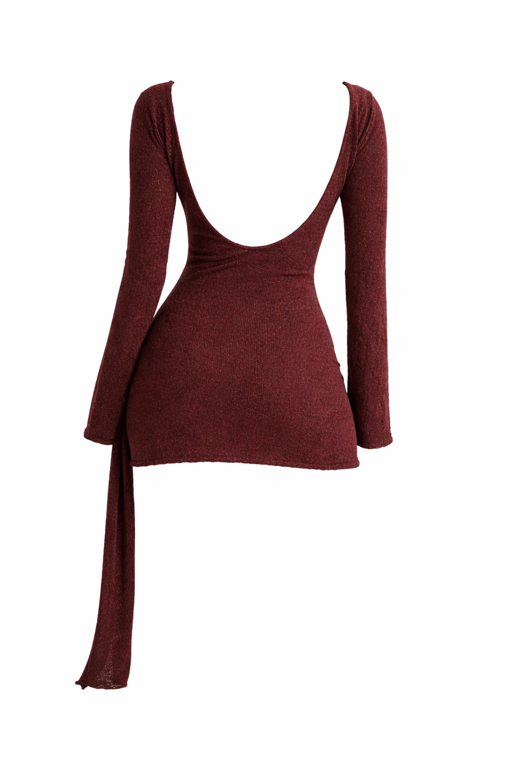 Long Sleeve Ruched Bodycon Mini Dress