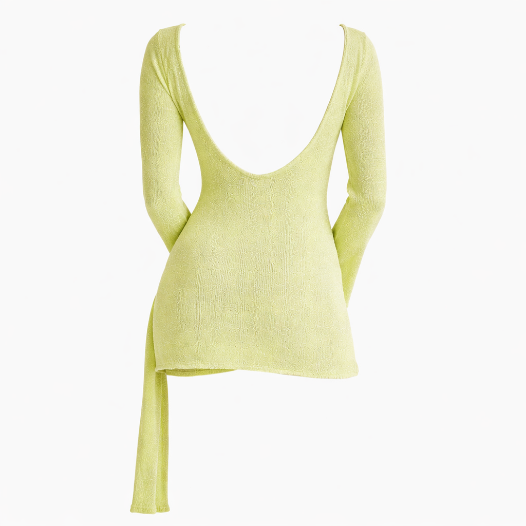 Long Sleeve Ruched Bodycon Mini Dress