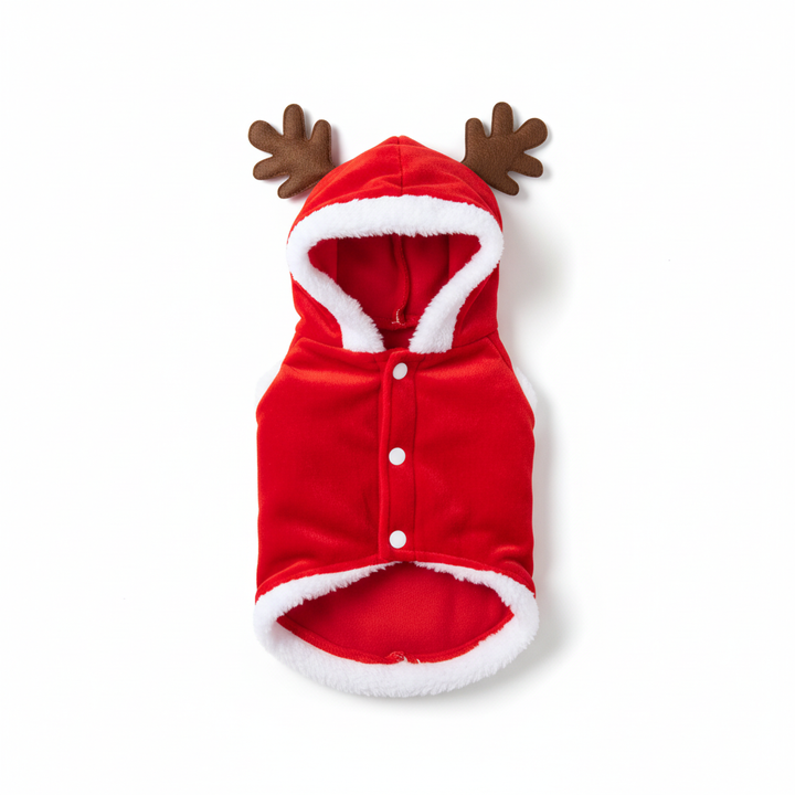 Pet Christmas Costume – Santa Claus Reindeer Outfit for Dogs & Cats
