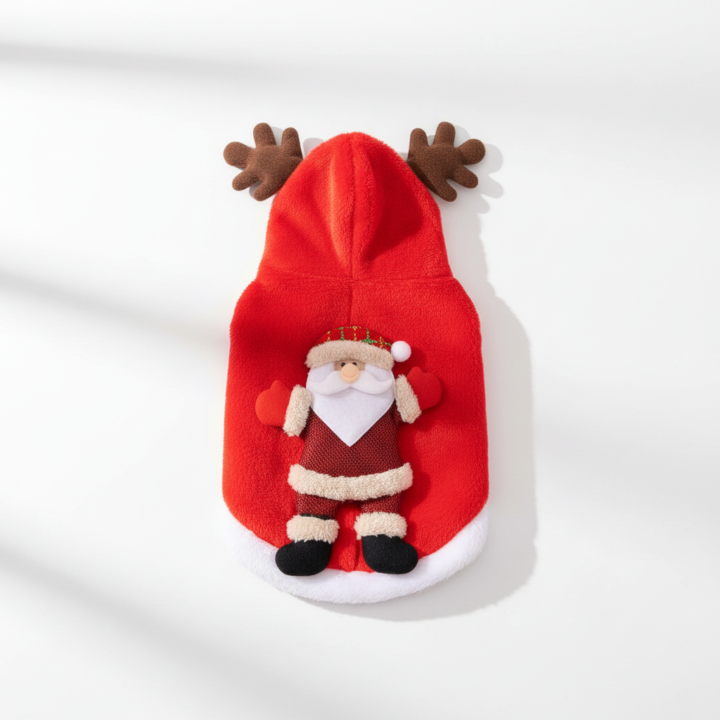 Pet Christmas Costume – Santa Claus Reindeer Outfit for Dogs & Cats