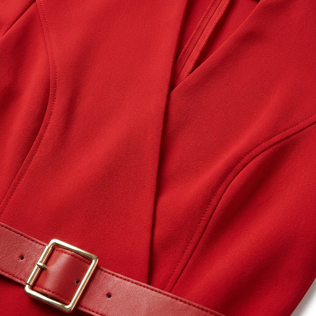 Slim-fitting Casual Suit Dress V-neck Long-sleeved Dresses Commuting Office Clothing For Women